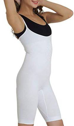 UnsichtBra Shapewear Damen Bauch Weg Body | Bauchweg Unterwäsche Korsett - Funktion | Eigener BH Bodyshaper für Frauen in schwarz, weiß u. beige (sw_2100)(M (40-46),Weiss) von UnsichtBra