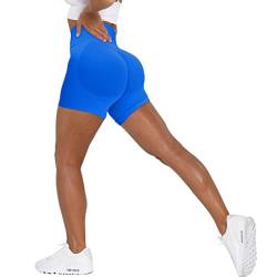 Unthewe Workout Butt Lifting Shorts für Frauen Hohe Taille Nahtlos Gym Yoga Booty Shorts, Booty Royal Blue, Mittel von Unthewe