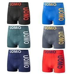 Uomo Boxershorts Short Seamless UNTERWÄSCHE Herren Boxer Unterhose S-XL (M/L, 18er Pack) von Uomo