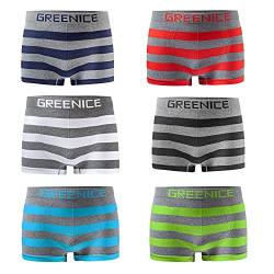 Uomo Jungen Boxershorts Kinder Retroshorts Unterhosen Schlüpfer Boxershorts Boxershorts (7-9 Jahre 122-128, 12er Pack) von Uomo