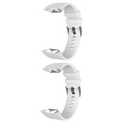 Uonlytech 2St Uhr Ersatzarmband für Gear Fit2 Pro Silikonarmbänder Gear Fit 2 Band armband riemen uhrenarmbänder Smartwatch-Armband Silikonarmband intelligent Gurt Profi Weiß von Uonlytech