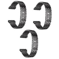 Uonlytech 3St Damen Uhrenarmband aus Edelstahl Smartwatch-Bänder Smartwatch für Frauen reloj inteligente Uhrenarmband für Frauen Uhrarmband Rostfreier Stahl Gurt Stahlband Anschauen Fräulein von Uonlytech
