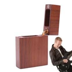 Uozonit Gitarren-Plektrum-Aufbewahrungsbox, Gitarren-Pick-Halter - Gitarren-Pick-Box aus Holz zur Aufbewahrung von Gitarren-Picks,Tragbare hölzerne Gitarren-Pick-Box zur Aufbewahrung von von Uozonit