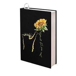 Upetstory Sonnenblumen-Katzen-Buchhülle für Hardcover, weicher Einband, Bücher, Taschenbuch-Schutzhüllen, dehnbare Buchhülle für Buchliebhaber, Lehrer, Schüler von Upetstory