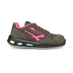 U-Power Red Lion Candy, Unisex-Sicherheitsschuhe, leichte, flexible, pannensichere Lederturnschuhe, mit Infinergy-Einsatz, mit Aluminium-Zehenkappen - Grey & Pink 41 von Upower