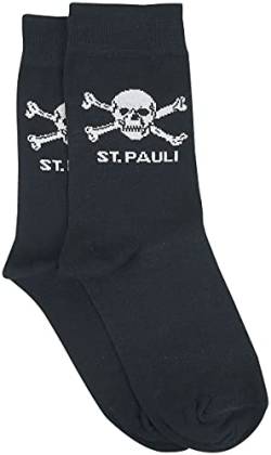 FC St. Pauli - Totenkopf Socken, schwarz, Grösse L von Upsolut