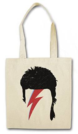 BOWIE HAIRSTYLE ?J? Shopper Reusable Hipster Shopping Cotton Bag Einkauftasche Einkaufstasche Tasche Stoff Stofftasche Jutebeutel Beutel ? Ziggy David Cut Music Stardust von Urban Backwoods