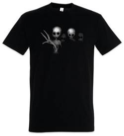 Urban Backwoods Alien Ghosts Herren T-Shirt Schwarz Größe 4XL von Urban Backwoods