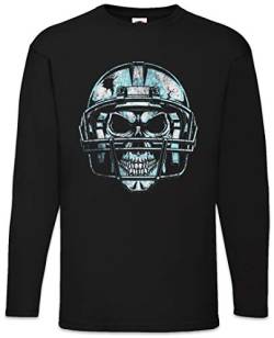 Urban Backwoods American Football Skull Herren Langarm T-Shirt Schwarz Größe 5XL von Urban Backwoods