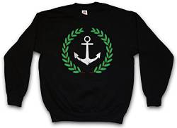 Urban Backwoods Anchor and Wreath Sweatshirt Pullover Schwarz Größe 2XL von Urban Backwoods