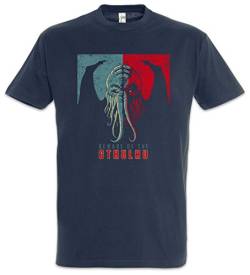 Urban Backwoods Beware of The Cthulhu Herren T-Shirt Blau Größe L von Urban Backwoods