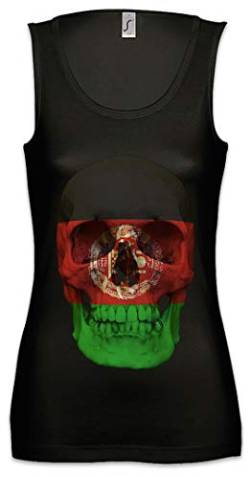 Urban Backwoods Classic Afghanistan Skull Flag Damen Frauen Tank Top Shirt Schwarz Größe L von Urban Backwoods