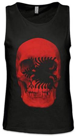 Urban Backwoods Classic Albania Skull Flag Herren Männer Tank Top Training Shirt Schwarz Größe XL von Urban Backwoods