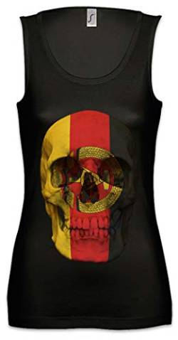 Urban Backwoods Classic Ddr Skull Flag Damen Frauen Tank Top Shirt Schwarz Größe L von Urban Backwoods