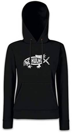 Urban Backwoods Cthulhu Fish Damen Kapuzenpullover Hoodie Schwarz Größe XL von Urban Backwoods