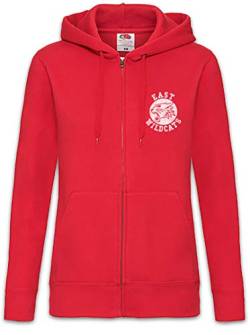 Urban Backwoods East Wildcats Damen Zipper Hoodie Kapuzenpullover Rot Größe 2XL von Urban Backwoods