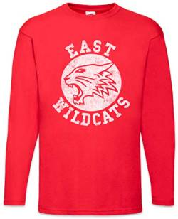 Urban Backwoods East Wildcats Herren Langarm T-Shirt Rot Größe M von Urban Backwoods