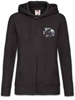 Urban Backwoods Fish Skull Damen Zipper Hoodie Kapuzenpullover Schwarz Größe 2XL von Urban Backwoods