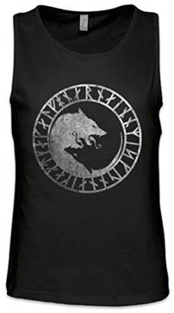 Urban Backwoods Geri and Freki Herren Männer Tank Top Training Shirt Schwarz Größe 2XL von Urban Backwoods