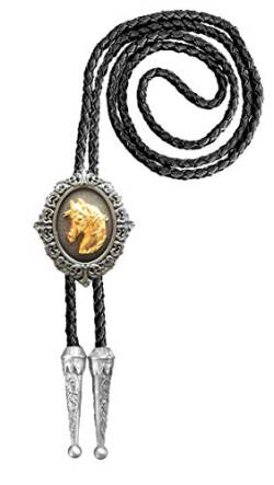 Urban Backwoods Golden Horse Bolotie Western Country Krawatte Bolo Tie von Urban Backwoods