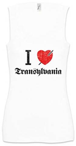 Urban Backwoods I Love Transylvania Damen Frauen Tank Top Shirt Weiß Größe XL von Urban Backwoods