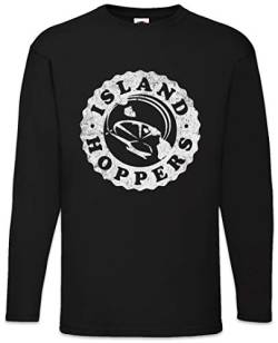 Urban Backwoods Island Hoppers Logo Herren Langarm T-Shirt Schwarz Größe L von Urban Backwoods