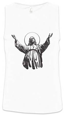 Urban Backwoods Jesus I Herren Männer Tank Top Training Shirt Weiß Größe S von Urban Backwoods