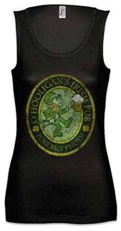 Urban Backwoods O'Hooligans Irish Pub Vintage Damen Frauen Tank Top Shirt Schwarz Größe L von Urban Backwoods