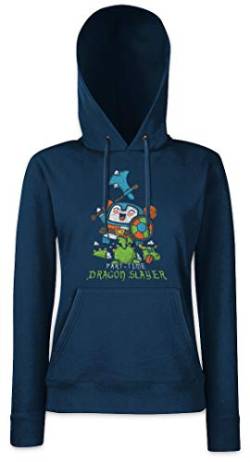 Urban Backwoods Part Time Dragon Slayer Damen Kapuzenpullover Hoodie Blau Größe L von Urban Backwoods