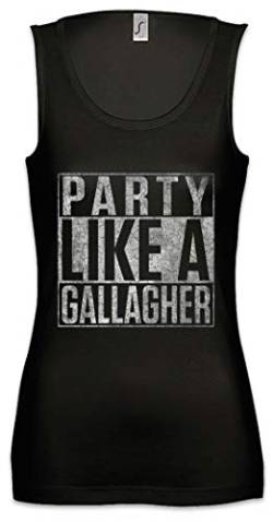 Urban Backwoods Party Like A Gallagher Damen Frauen Tank Top Shirt Schwarz Größe M von Urban Backwoods