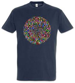 Urban Backwoods Psychedelic Disco Light Herren T-Shirt Blau Größe M von Urban Backwoods