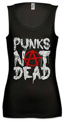 Urban Backwoods Punks Not Dead II Damen Frauen Tank Top Shirt Schwarz Größe M von Urban Backwoods