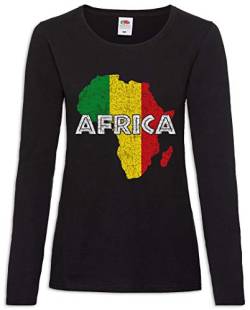 Urban Backwoods Rasta Africa Damen Langarm T-Shirt Schwarz Größe 2XL von Urban Backwoods