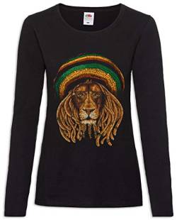 Urban Backwoods Rastafari Lion III Damen Langarm T-Shirt Schwarz Größe 2XL von Urban Backwoods