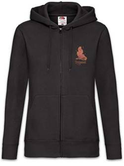 Urban Backwoods Rumpunzel Damen Zipper Hoodie Kapuzenpullover Schwarz Größe M von Urban Backwoods