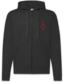 Urban Backwoods Satanic Cross Herren Zipper Hoodie Kapuzenpullover Schwarz Größe M von Urban Backwoods