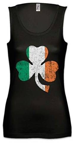 Urban Backwoods Shamrock Irish Flag Damen Frauen Tank Top Shirt Schwarz Größe L von Urban Backwoods