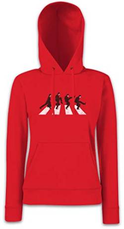 Urban Backwoods Silly Walk Road Damen Kapuzenpullover Hoodie Rot Größe M von Urban Backwoods