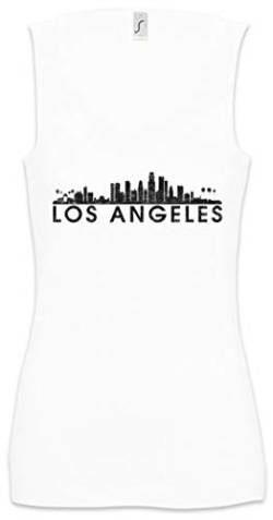 Urban Backwoods Skyline Los Angeles Damen Frauen Tank Top Shirt Weiß Größe S von Urban Backwoods