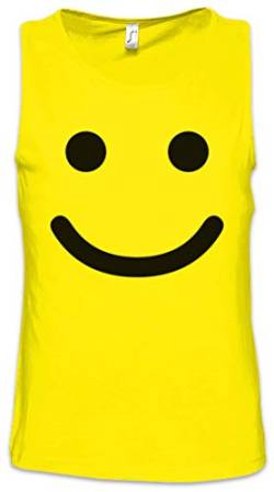 Urban Backwoods Smile Happy Herren Männer Tank Top Training Shirt Gelb Größe 2XL von Urban Backwoods