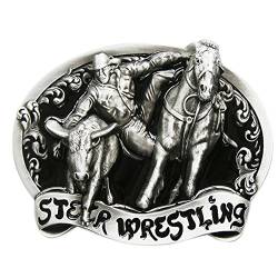 Urban Backwoods Steer Wrestling II Gürtelschnalle für Wechselgürtel Buckle von Urban Backwoods