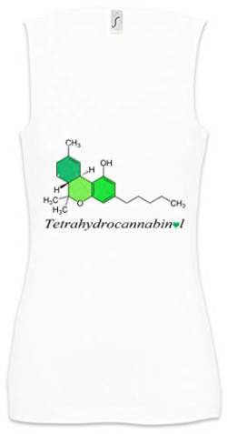 Urban Backwoods THC Formula Damen Frauen Tank Top Shirt Weiß Größe M von Urban Backwoods