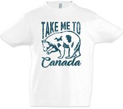 Urban Backwoods Take Me to Canada Jungen Kinder Kids T-Shirt Weiß Größe 10 Jahre von Urban Backwoods