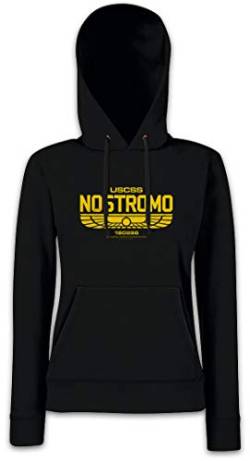 Urban Backwoods USCSS Nostromo Iv Damen Kapuzenpullover Hoodie Schwarz Größe M von Urban Backwoods