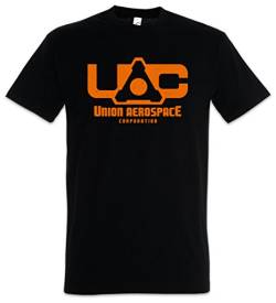 Urban Backwoods Union Aerospace Corporation Herren T-Shirt Schwarz Größe S von Urban Backwoods