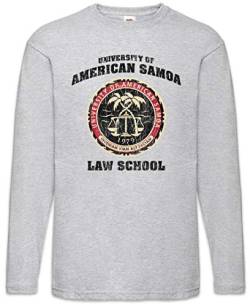 Urban Backwoods University of American Samoa Herren Langarm T-Shirt Grau Größe M von Urban Backwoods