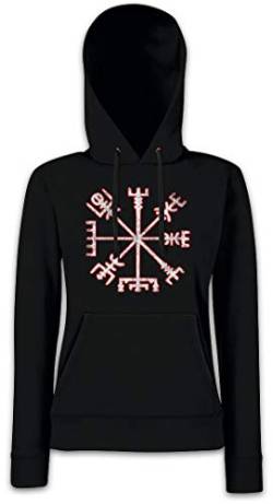 Urban Backwoods Vegvisir Viking Compass Damen Kapuzenpullover Hoodie Schwarz Größe L von Urban Backwoods