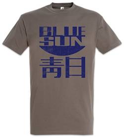 Urban Backwoods Vintage Blue Sun Logo Firefly Herren T-Shirt Grau Größe S von Urban Backwoods