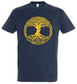 Urban Backwoods Yggdrasil Tree Logo IV Herren T-Shirt Blau Größe L von Urban Backwoods