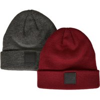 URBAN CLASSICS Beanie Urban Classics Damen Logopatch Beanie Kids 2-Pack (1-St) von Urban Classics